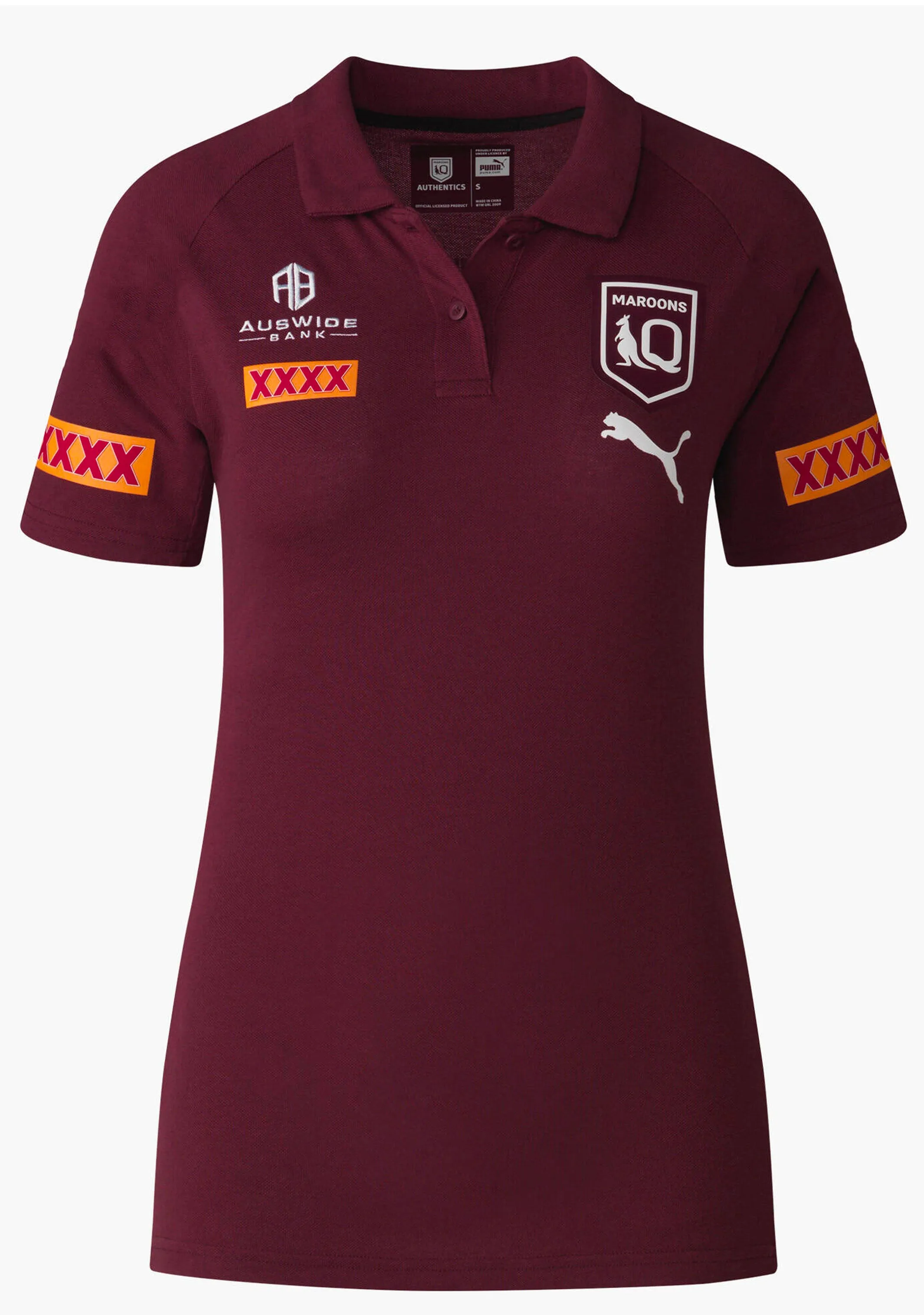 Puma Womens Queensland Maroons Polo Shirt  768675 01