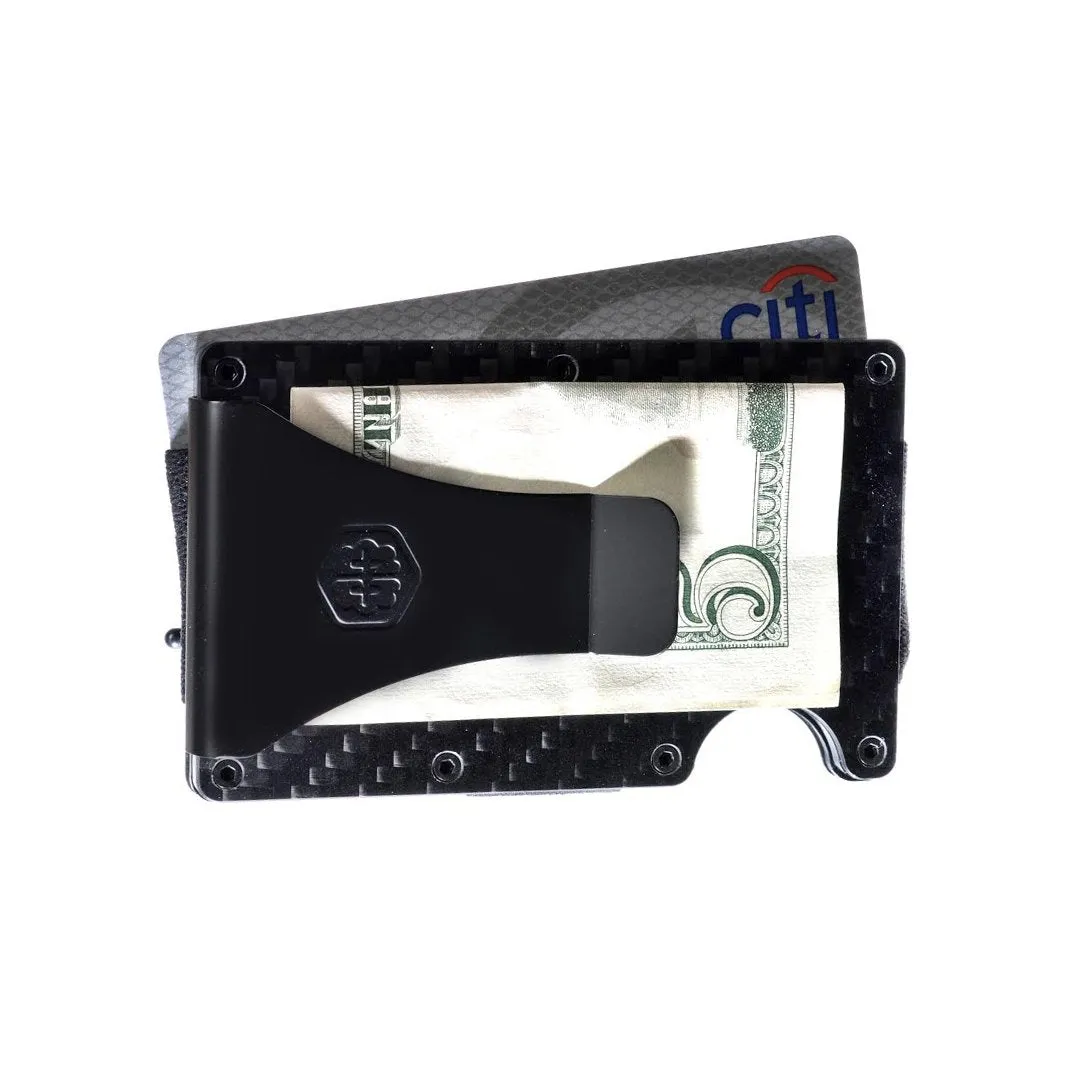 RFID Blocking Carbon Fiber Money Clip Wallet