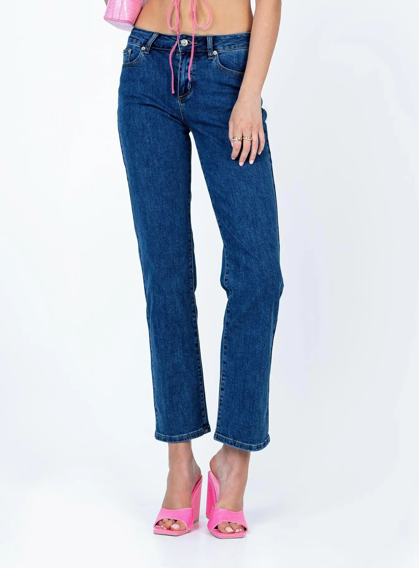 Rhye Low Rise Jeans Mid Wash Denim