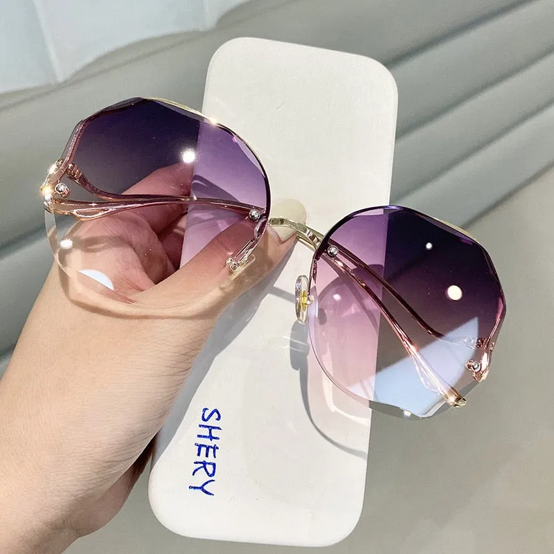 Rimless Sunglasses Fashion Sunglasses Women