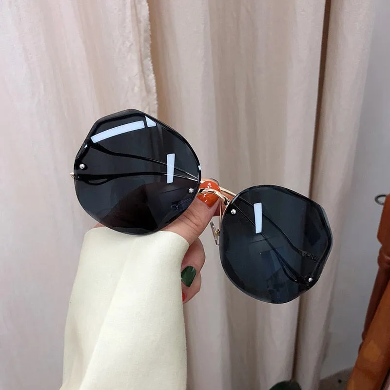 Rimless Sunglasses Fashion Sunglasses Women