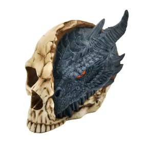 Shadows of Darkness Dragon - Black Dragon in Skull Small SK385