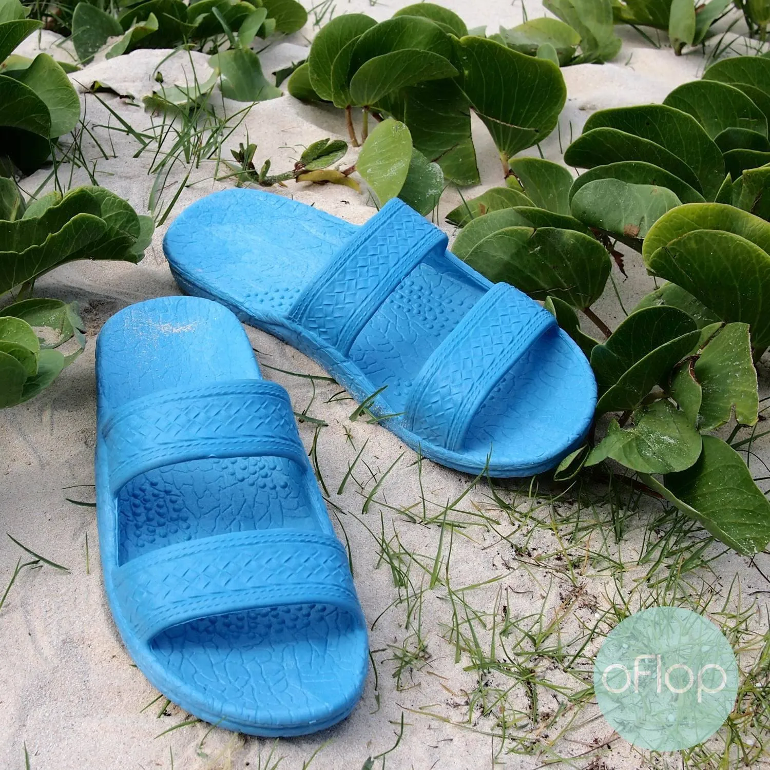 Sky Blue Jandals ® -- Pali Hawaii Hawaiian Jesus Sandals