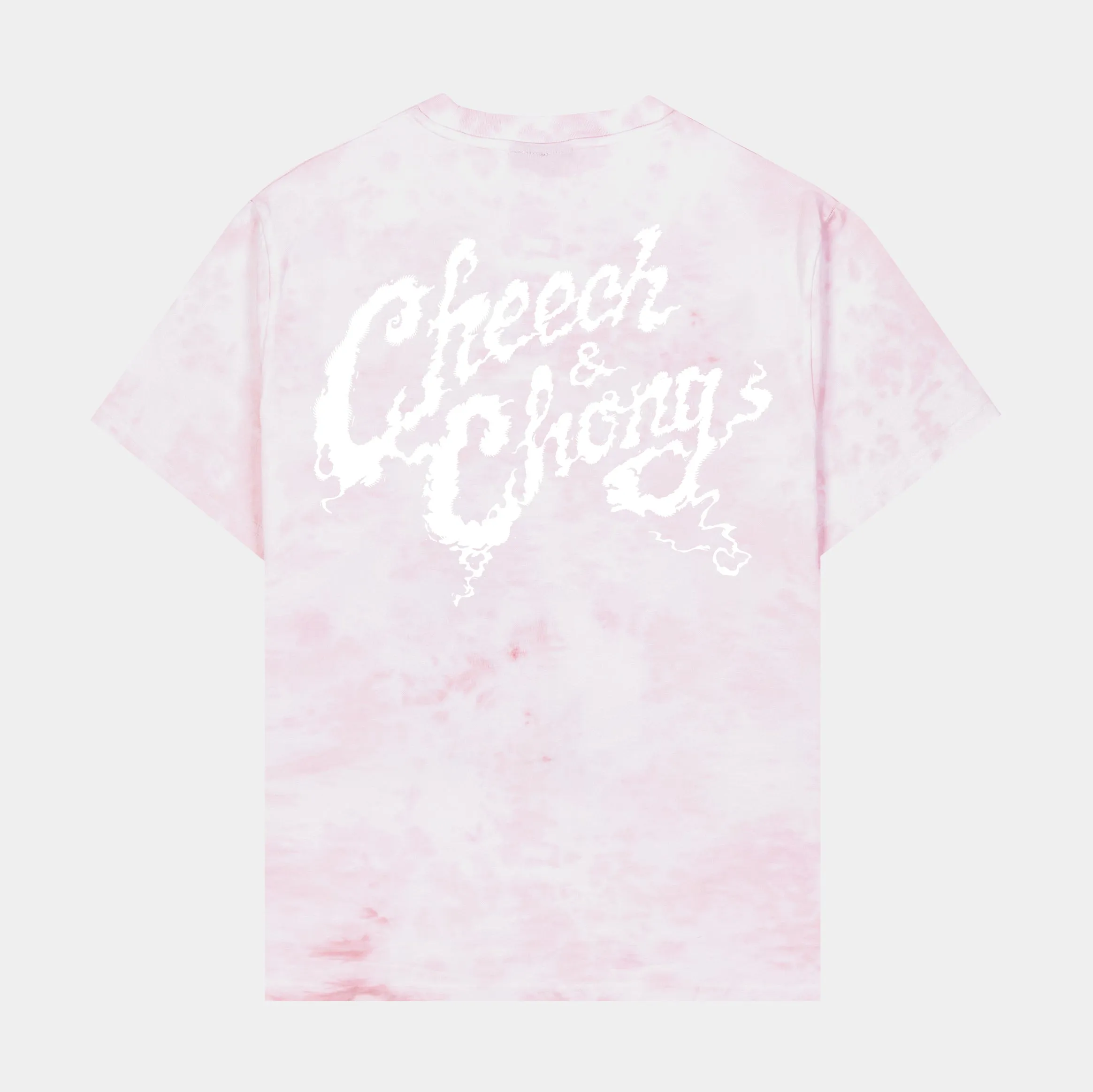 SP x Cheech and Chong's Up In Smoke Tie Dye Mens Short Sleeve Shirt (Pink)