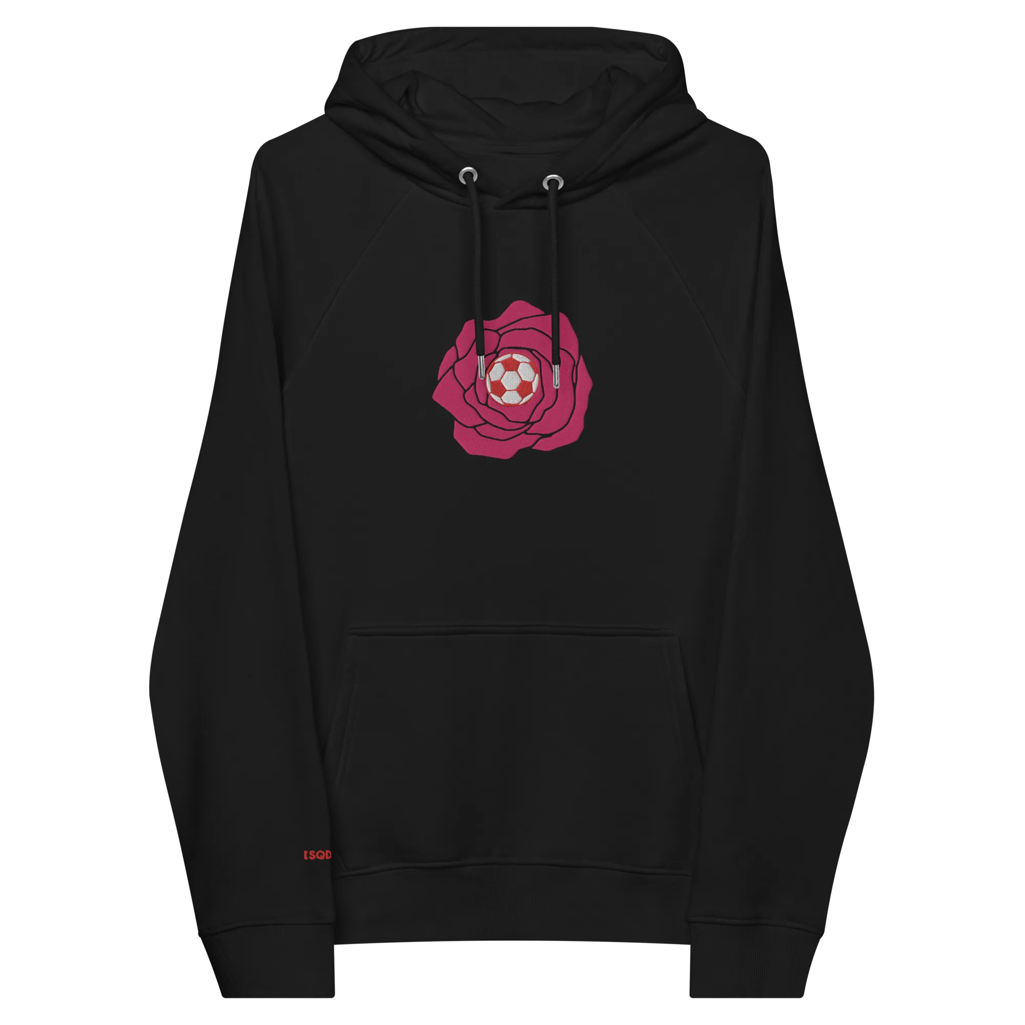 Sqdltd Football Rose Large Unisex eco raglan hoodie