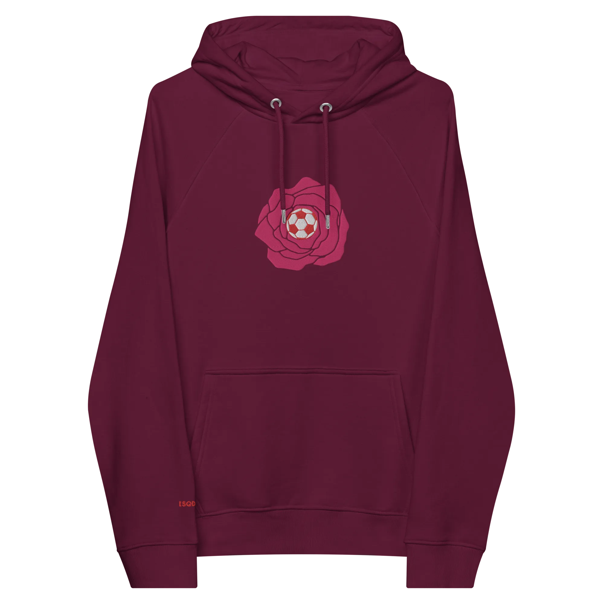 Sqdltd Football Rose Large Unisex eco raglan hoodie