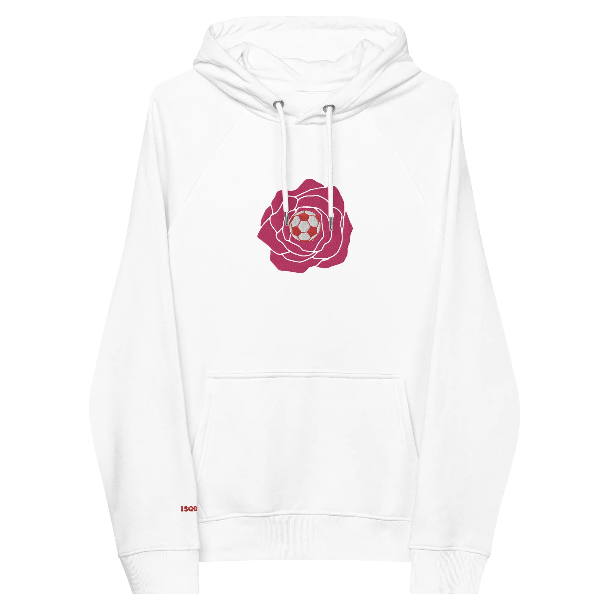 Sqdltd Football Rose Large Unisex eco raglan hoodie