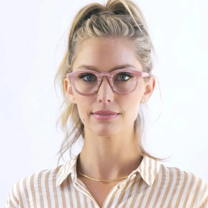 Stardust Readers Glasses Light Blocking - Pink Horn