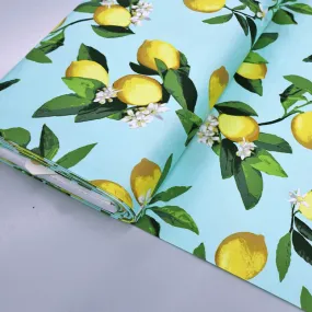 Stretch Cotton Sateen - Lemons