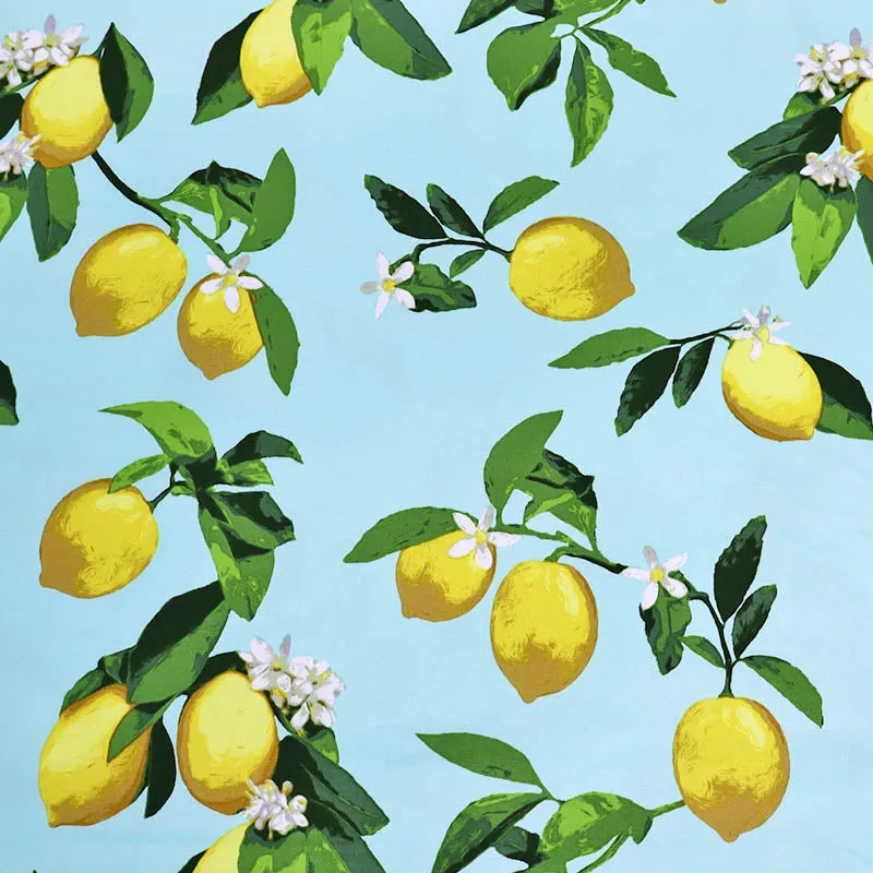 Stretch Cotton Sateen - Lemons