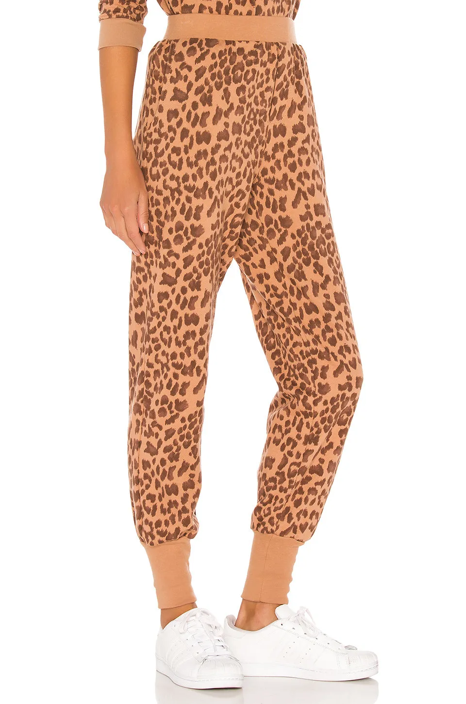 Strut This Femme Jogger Sweatpant Tan Freckle