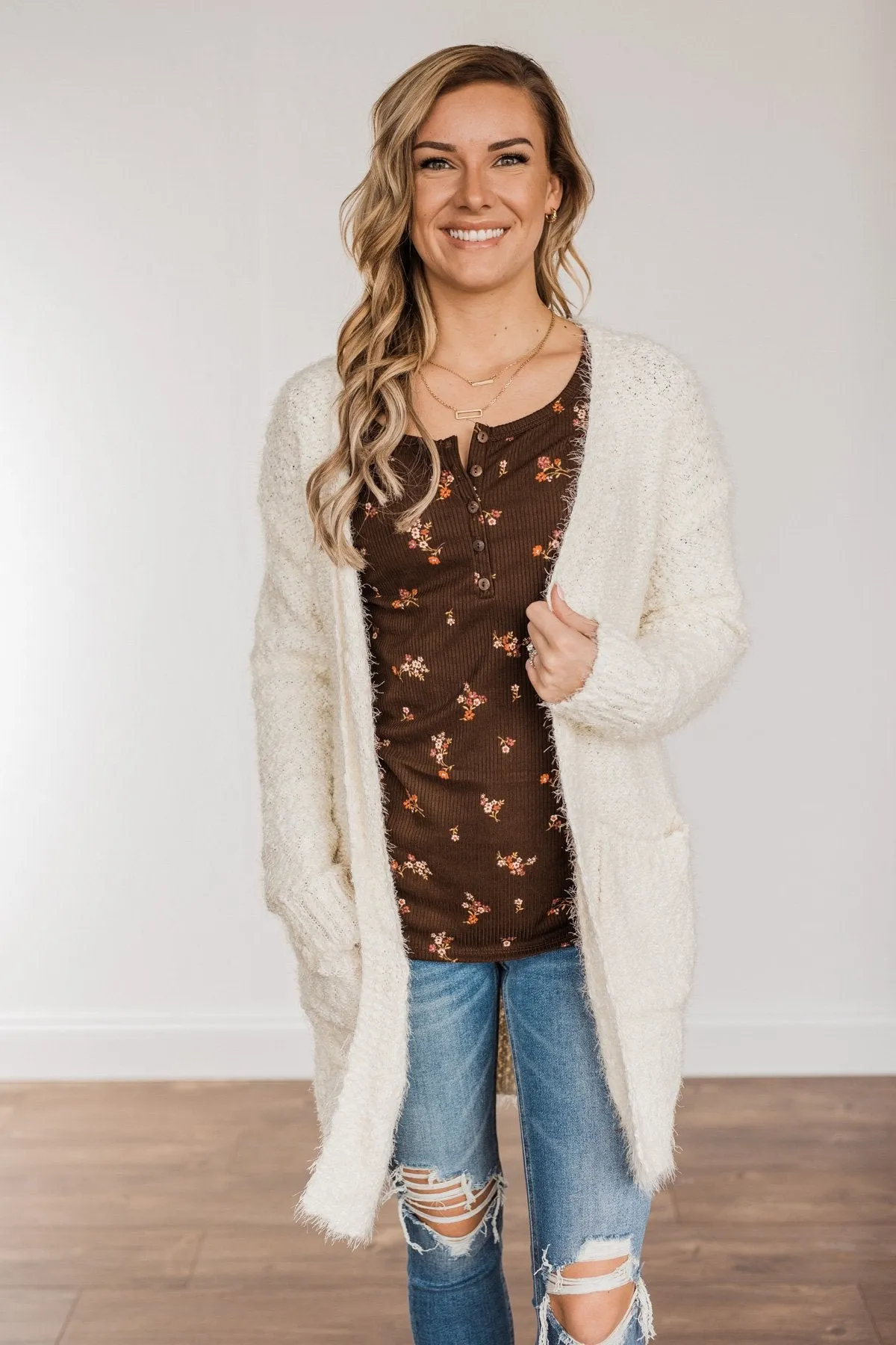 Strut Your Stuff Knit Cardigan- Ivory