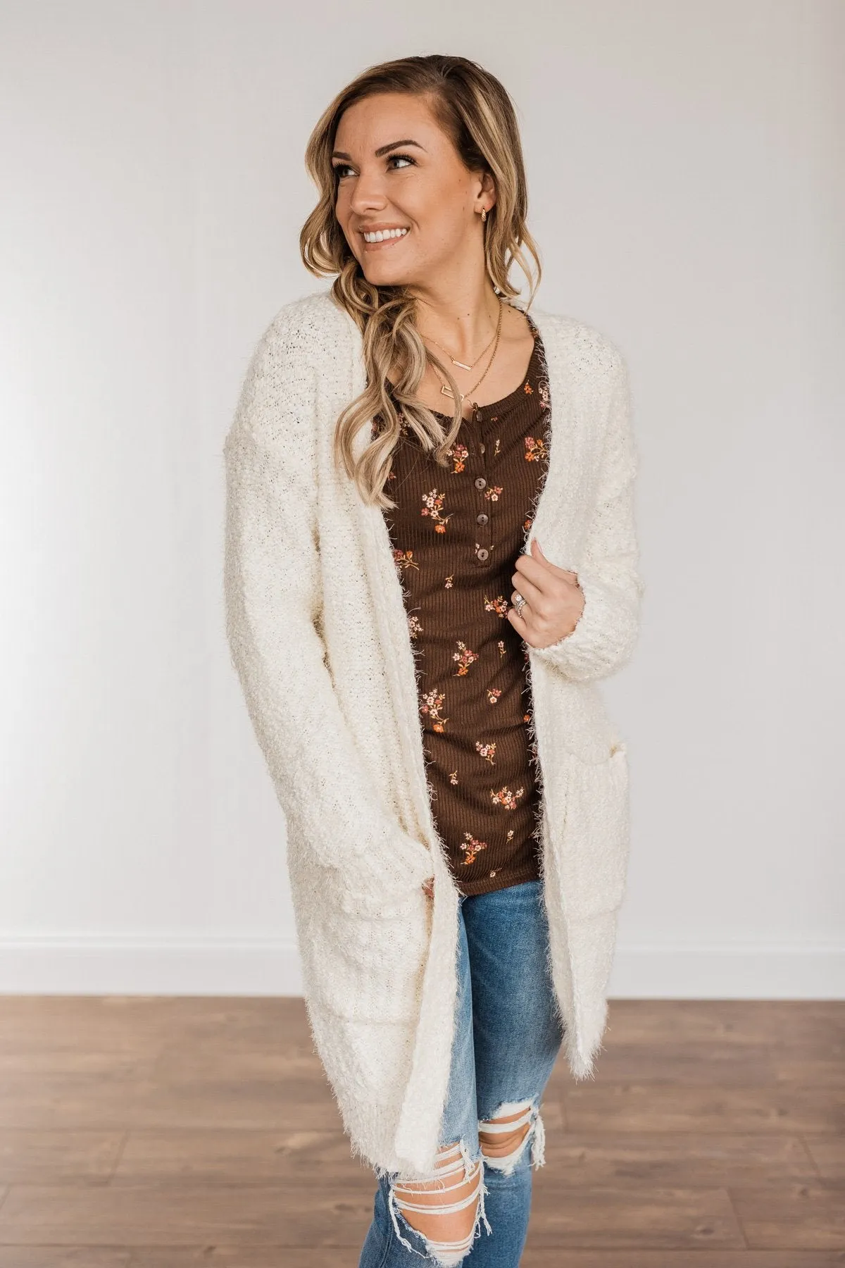 Strut Your Stuff Knit Cardigan- Ivory