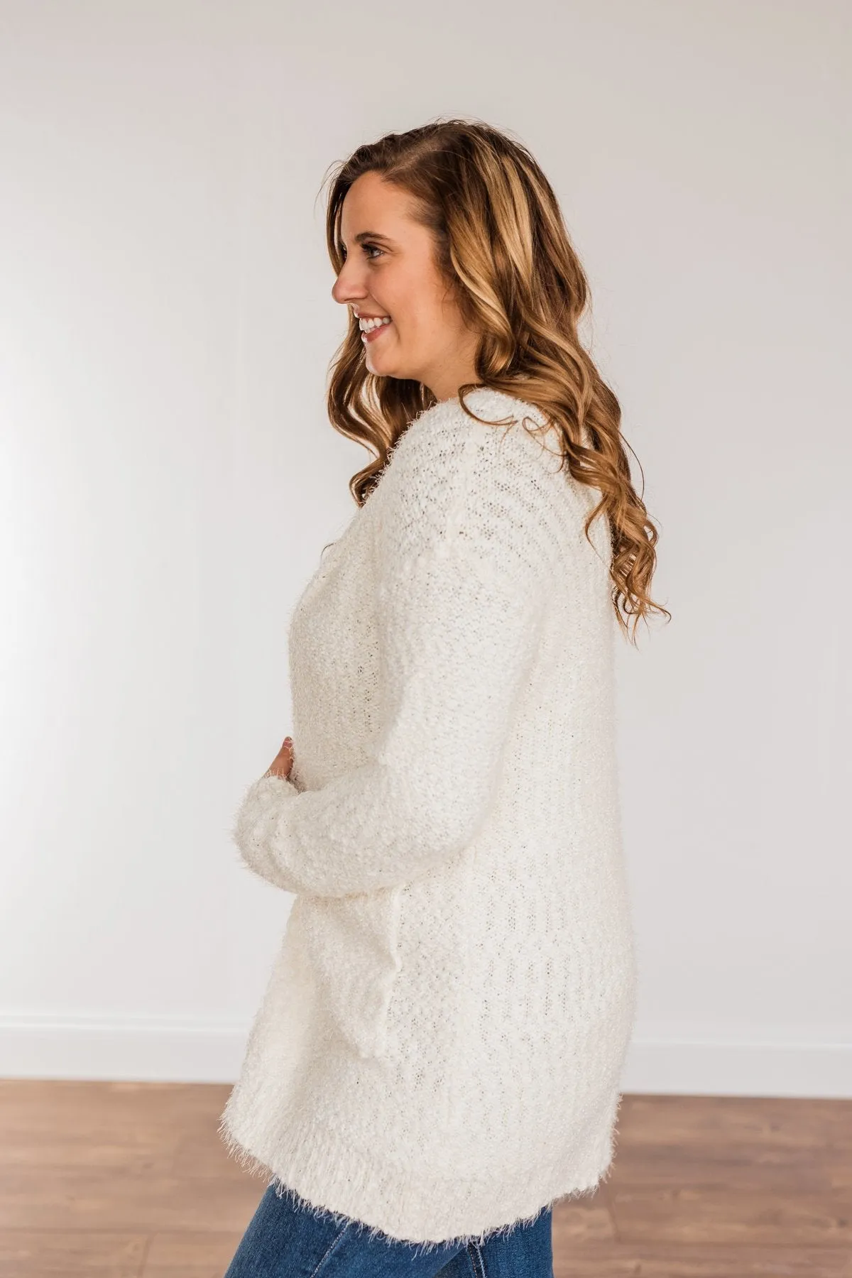 Strut Your Stuff Knit Cardigan- Ivory