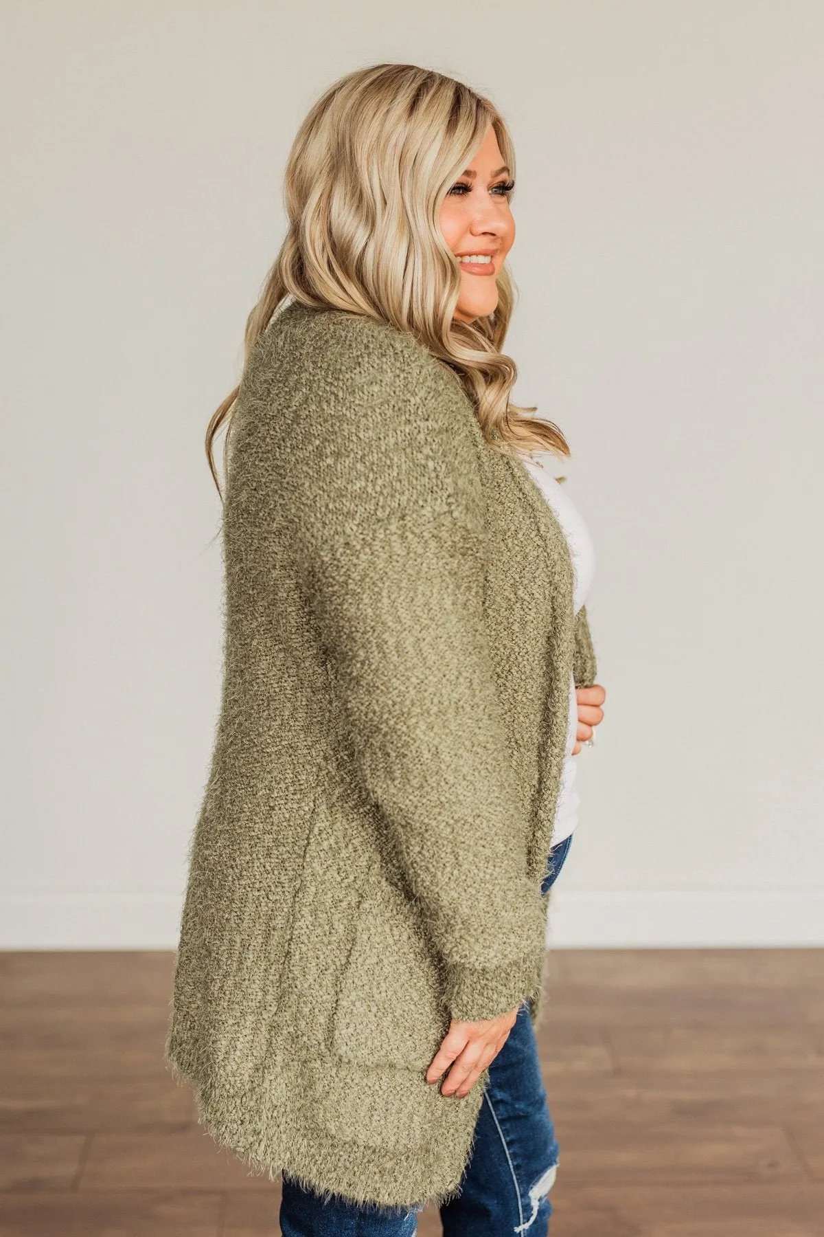 Strut Your Stuff Knit Cardigan- Olive