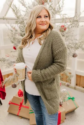 Strut Your Stuff Knit Cardigan- Olive