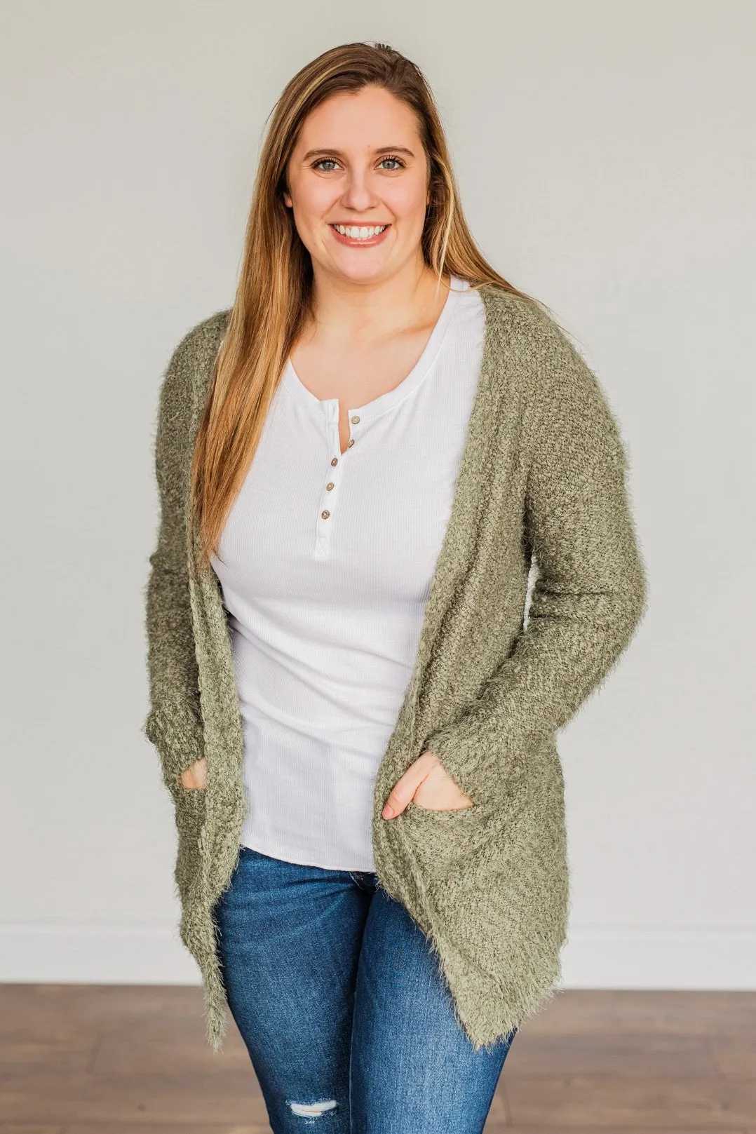 Strut Your Stuff Knit Cardigan- Olive