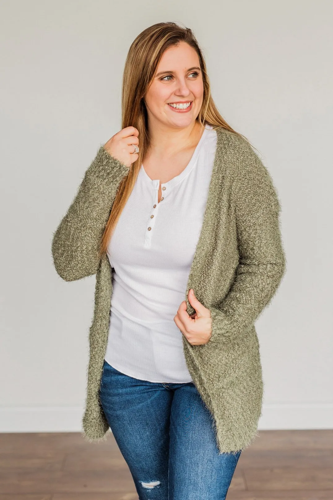 Strut Your Stuff Knit Cardigan- Olive