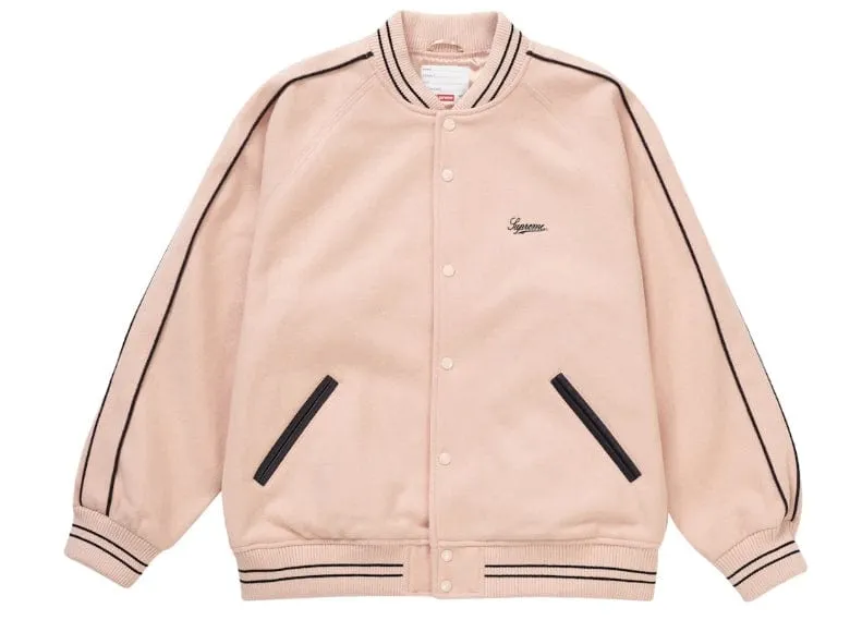 Supreme Jamie Reid Varsity Jacket - Dusty Pink