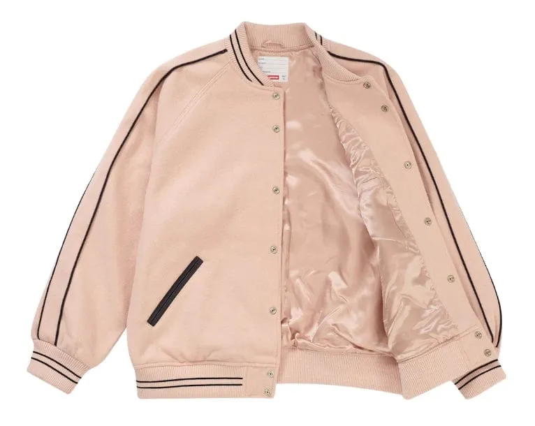 Supreme Jamie Reid Varsity Jacket - Dusty Pink