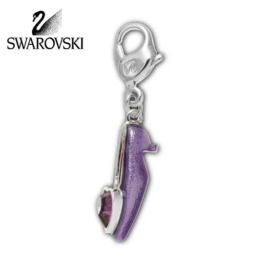 Swarovski Purple Crystal Charm FLAT SHOE AMETHYST #1111119