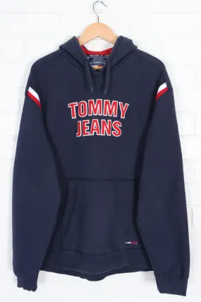 TOMMY HILFIGER JEANS Embroidered Spell Out Logo Hoodie (XXL)