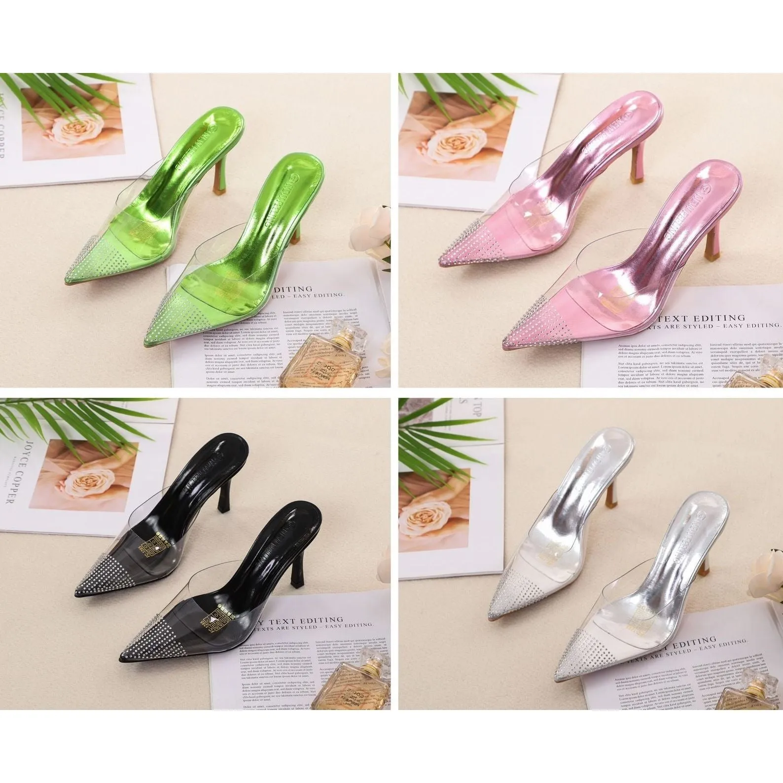 Transparent Rhinestone Heel