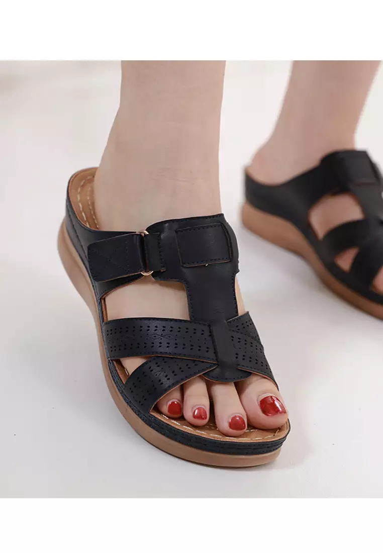 Twenty Eight Shoes 5CM Open Toe PU Wedge Sandals ALM298-1