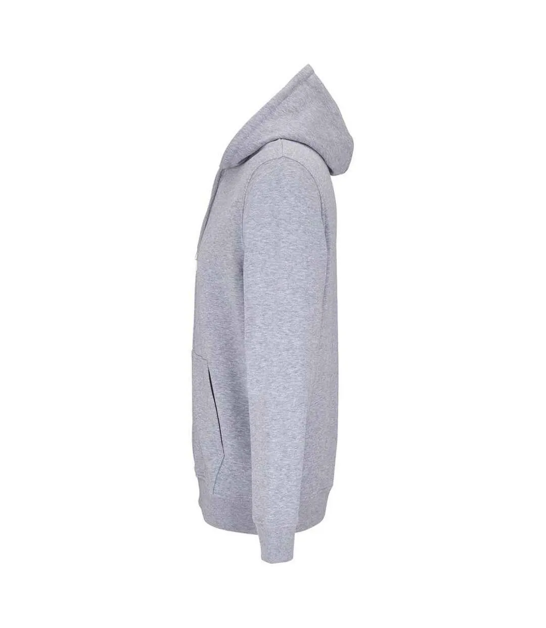 Unisex adult calipso marl full zip hoodie grey marl SOLS