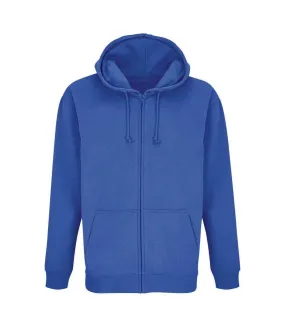 Unisex adult carter full zip hoodie royal blue SOLS