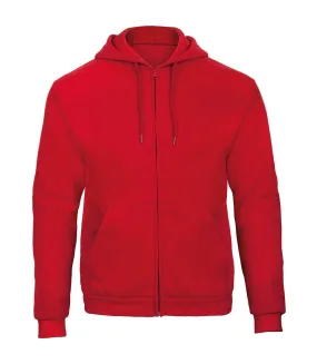 Unisex adult id.205 50/50 full zip hoodie red B&C