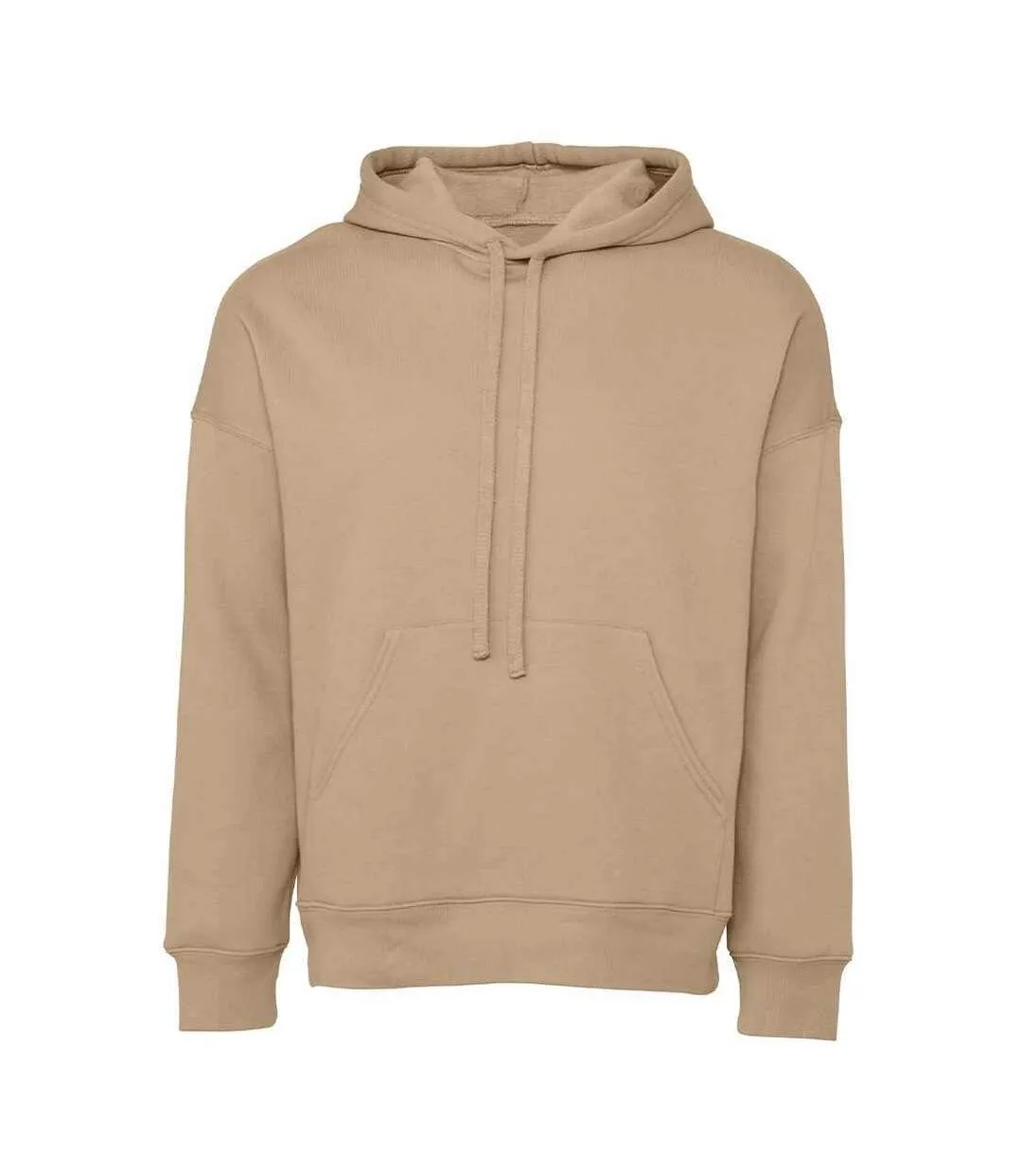 Unisex adult sponge fleece hoodie tan Bella + Canvas