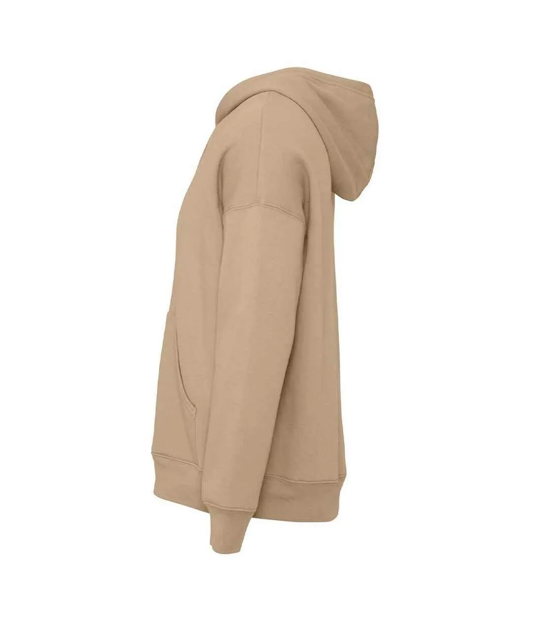 Unisex adult sponge fleece hoodie tan Bella + Canvas