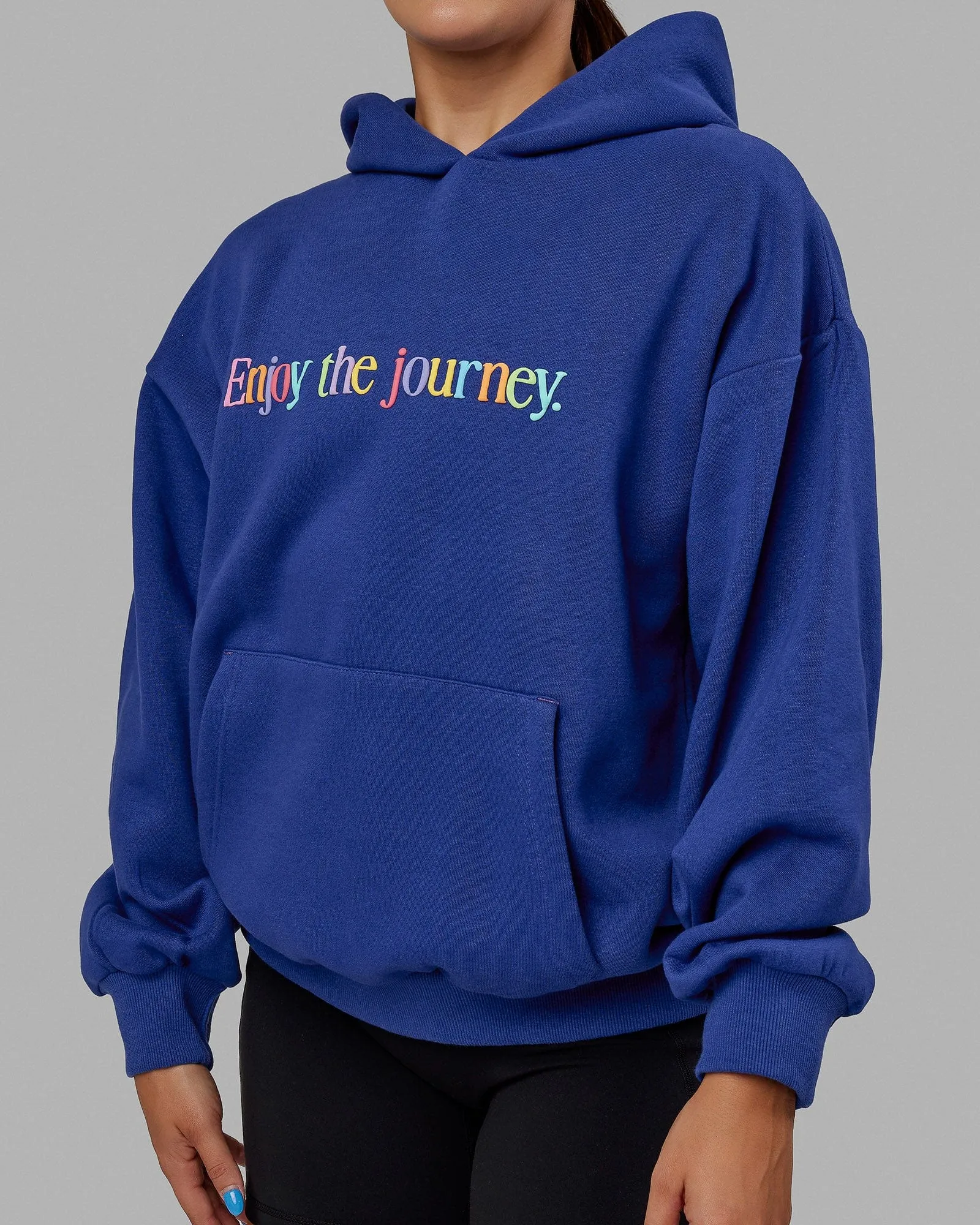 Unisex Enjoy the Journey Hoodie Oversize - Galactic Cobalt-Multi