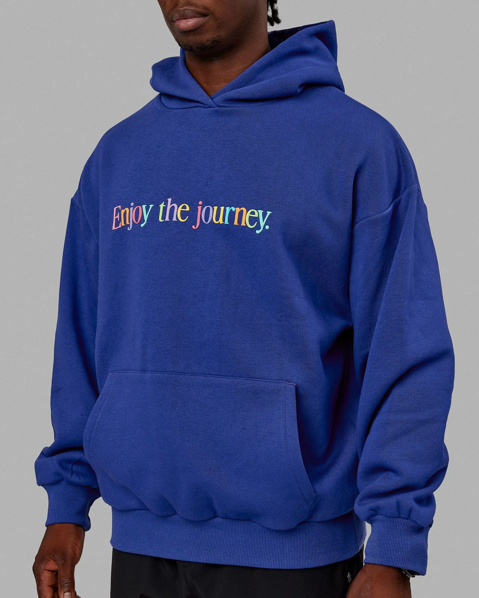 Unisex Enjoy the Journey Hoodie Oversize - Galactic Cobalt-Multi