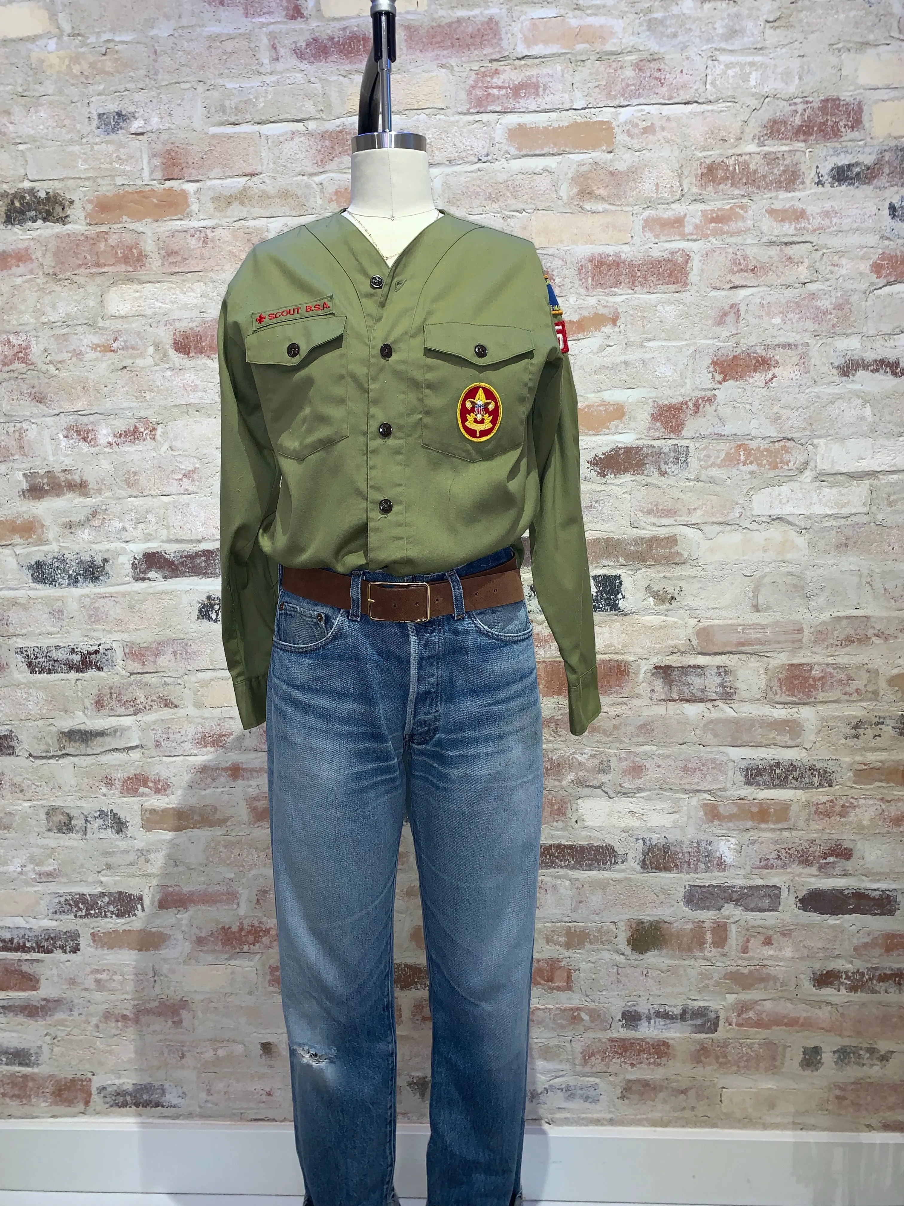 Vintage 60s Boy Scout Button Up