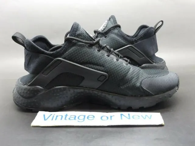 Women's nike air huarache run ultra black white running shoes 819151-005 sz 6