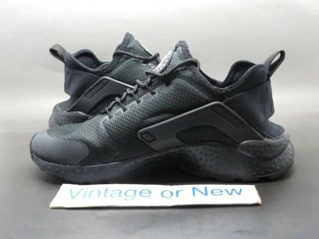 Women's nike air huarache run ultra black white running shoes 819151-005 sz 6