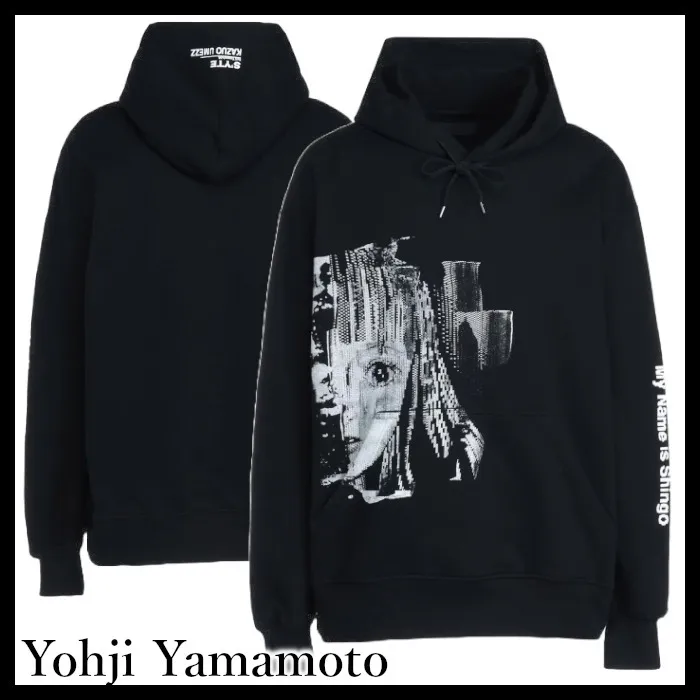 Yohji Yamamoto  |Unisex Street Style Collaboration Long Sleeves Cotton Logo